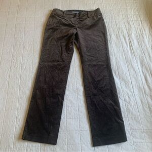 Ann Taylor Lindsay Velvet Pants Chocolate Size 4